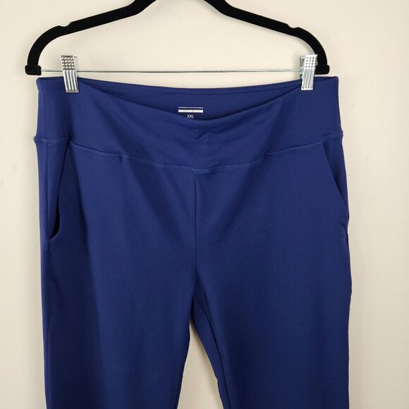 DaYoung Womens High Waist Stretch Flare Pants Size XXL Navy Blue Comfortable - Picture 6 of 11